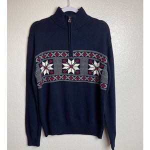 Weatherproof Vintage NWT snowflake sweater 1/4 zip pullover size large